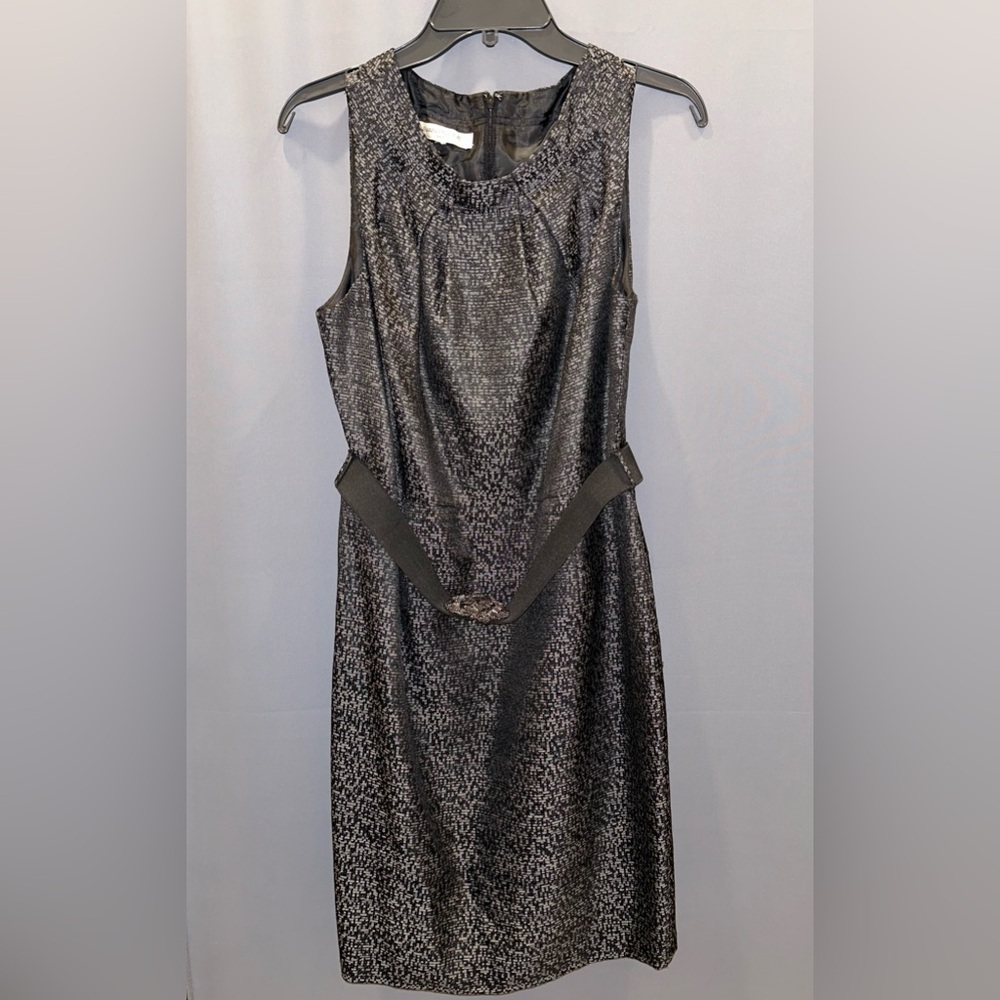 Evan Picone Black Sheath Halter Cocktail Dress